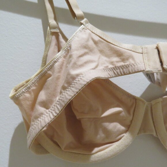 HANRO Cotton Sensation Underwire Bra in Beige Neutral Minimalist - Size 34B - Picture 12 of 14
